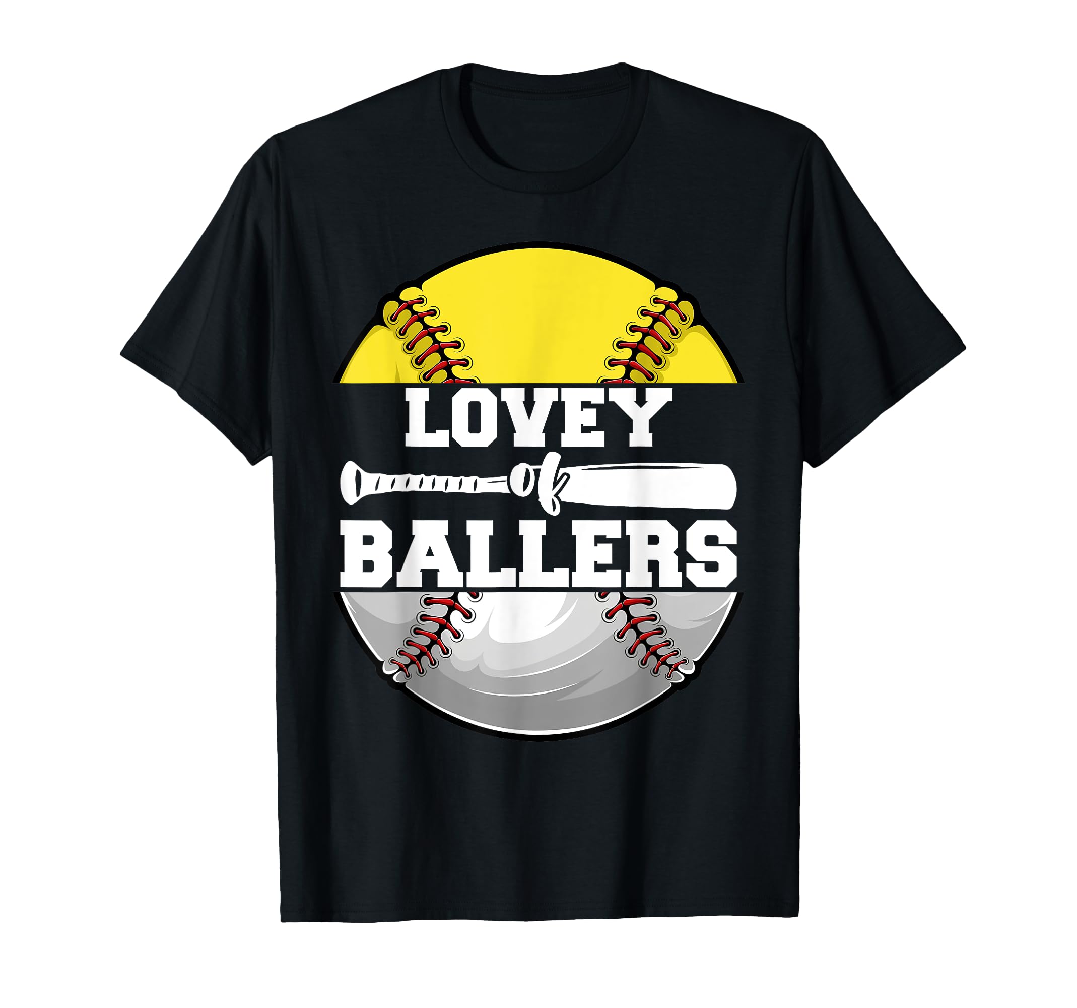 Lovey Ballers Funny Softball T-Shirt - Aesthetic Graphic Men Women - T-Shirt, Sweatshirt, Hoodie