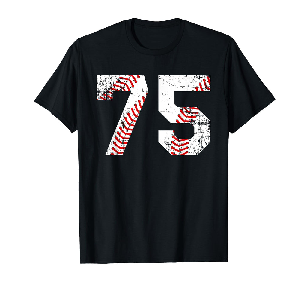 Baseball 75 Jersey Number T-Shirt - Casual Everyday Wear for Adults - T-Shirt, Sweatshirt, Hoodie