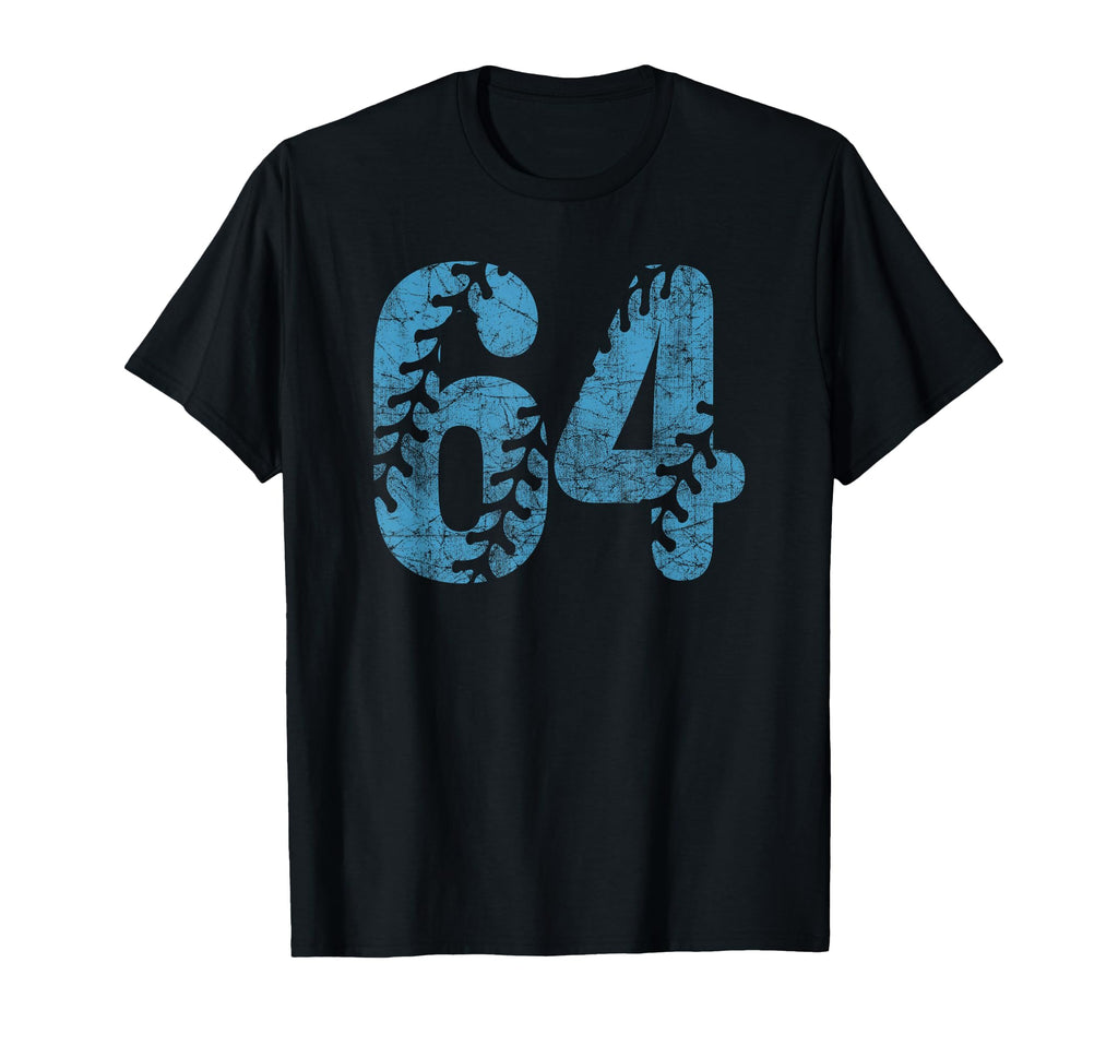 Baseball Softball Mom 64 Number T-Shirt - Trendy Graphic for Adults - T-Shirt, Sweatshirt, Hoodie