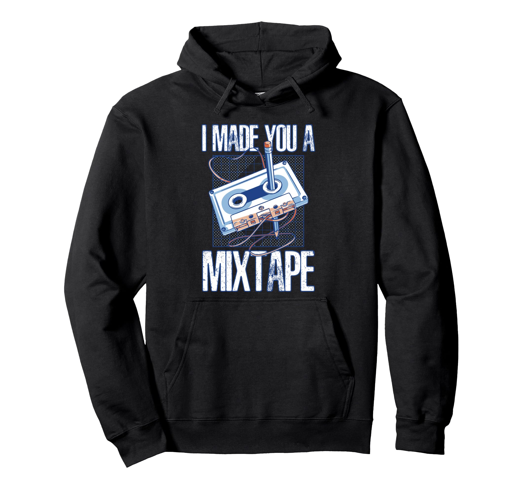I Made You Mixtape Cassette Pencil Hoodie - Unique Graphic for Adults - T-Shirt, Sweatshirt, Hoodie