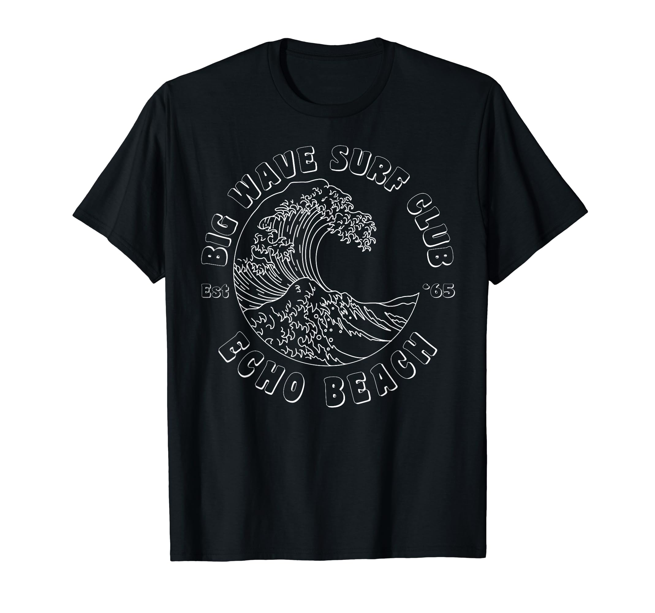Echo Beach Big Wave Surf Club Surfing T-Shirt - Novelty Apparel for Adults - T-Shirt, Sweatshirt, Hoodie