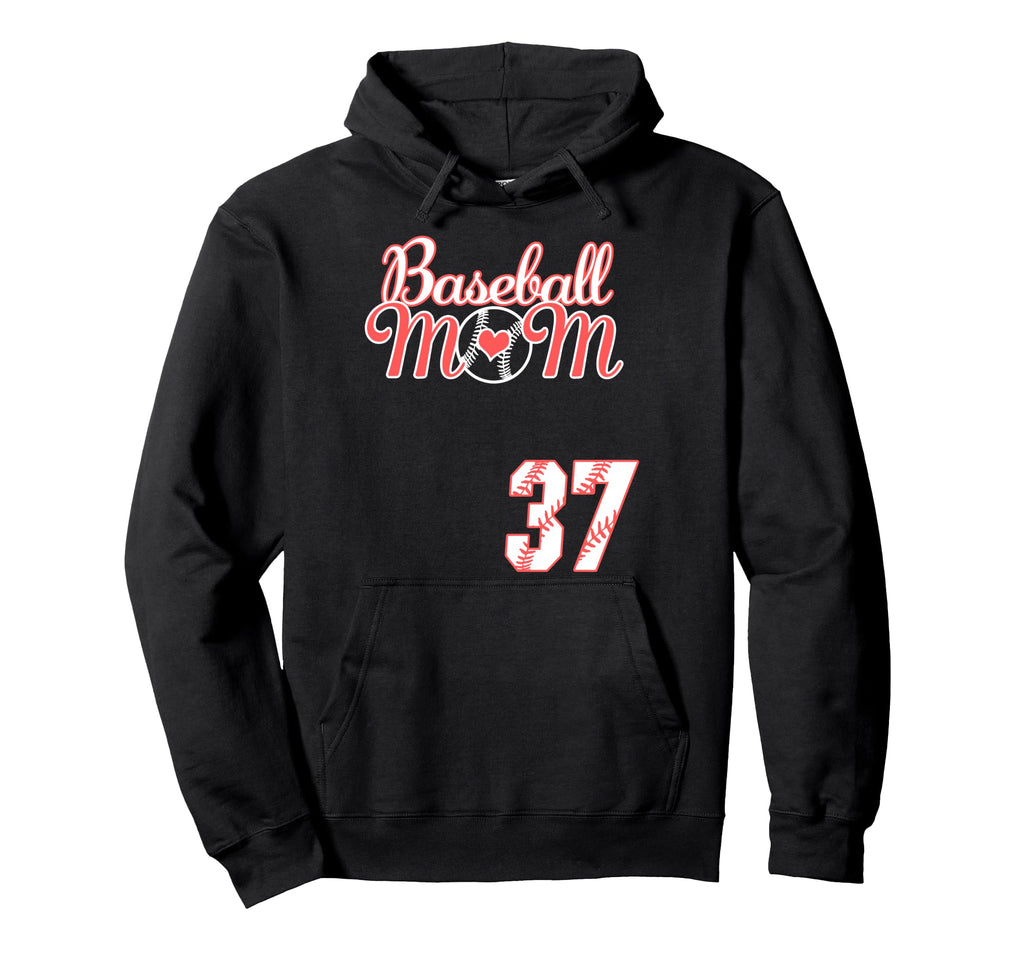 Baseball Mom Mothers Day 37 Baseball Hoodie - Fun Novelty Design Unisex - T-Shirt, Sweatshirt, Hoodie