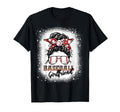 Baseball Girlfriend Messy Bun Hair T-Shirt - Custom Art Print Men Women - T-Shirt, Sweatshirt, Hoodie