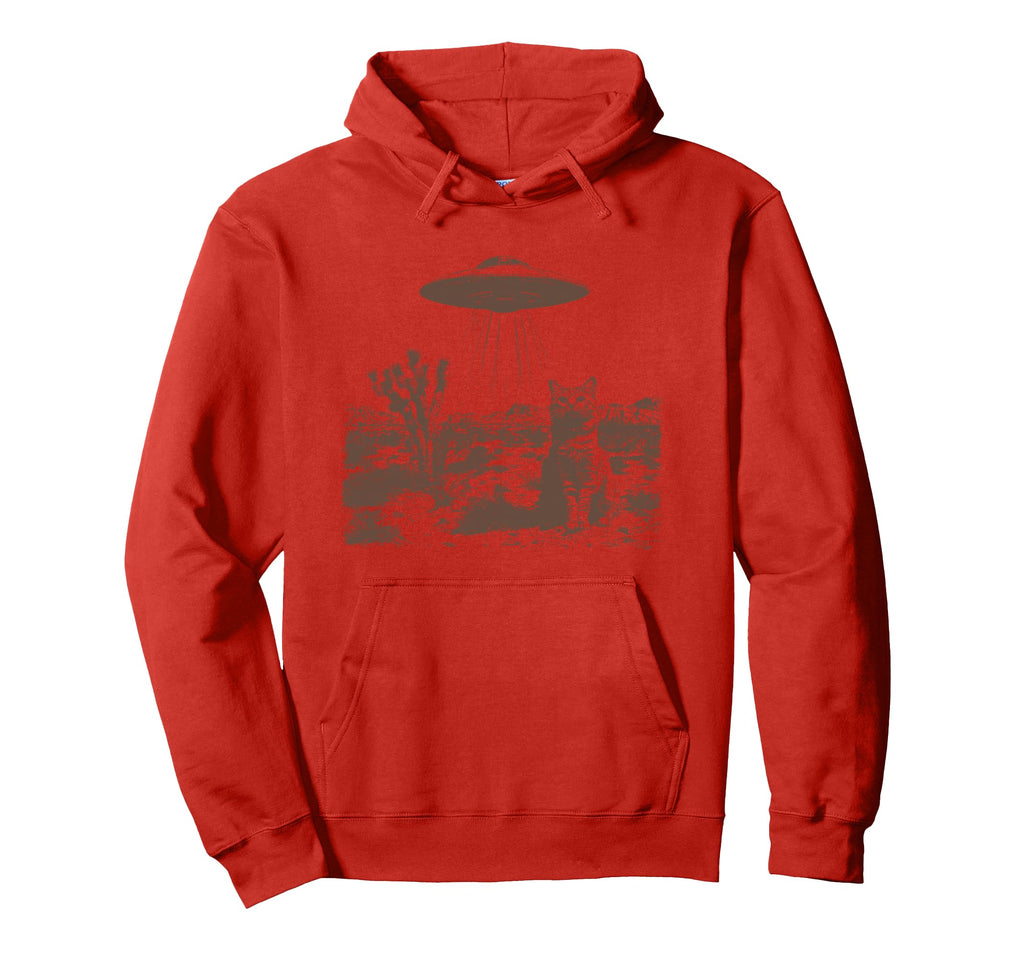 Ufo Cowboy Cat Hoodie - Minimalist Print for Adults - T-Shirt, Sweatshirt, Hoodie