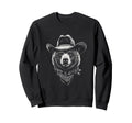 Cowboy Bear Portrait Western Sweatshirt - Custom Art Print for Adults - T-Shirt, Sweatshirt, Hoodie