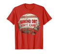 Diamond Dirt Dont Care Baseball Mom T-Shirt - Custom Art Print Unisex - T-Shirt, Sweatshirt, Hoodie