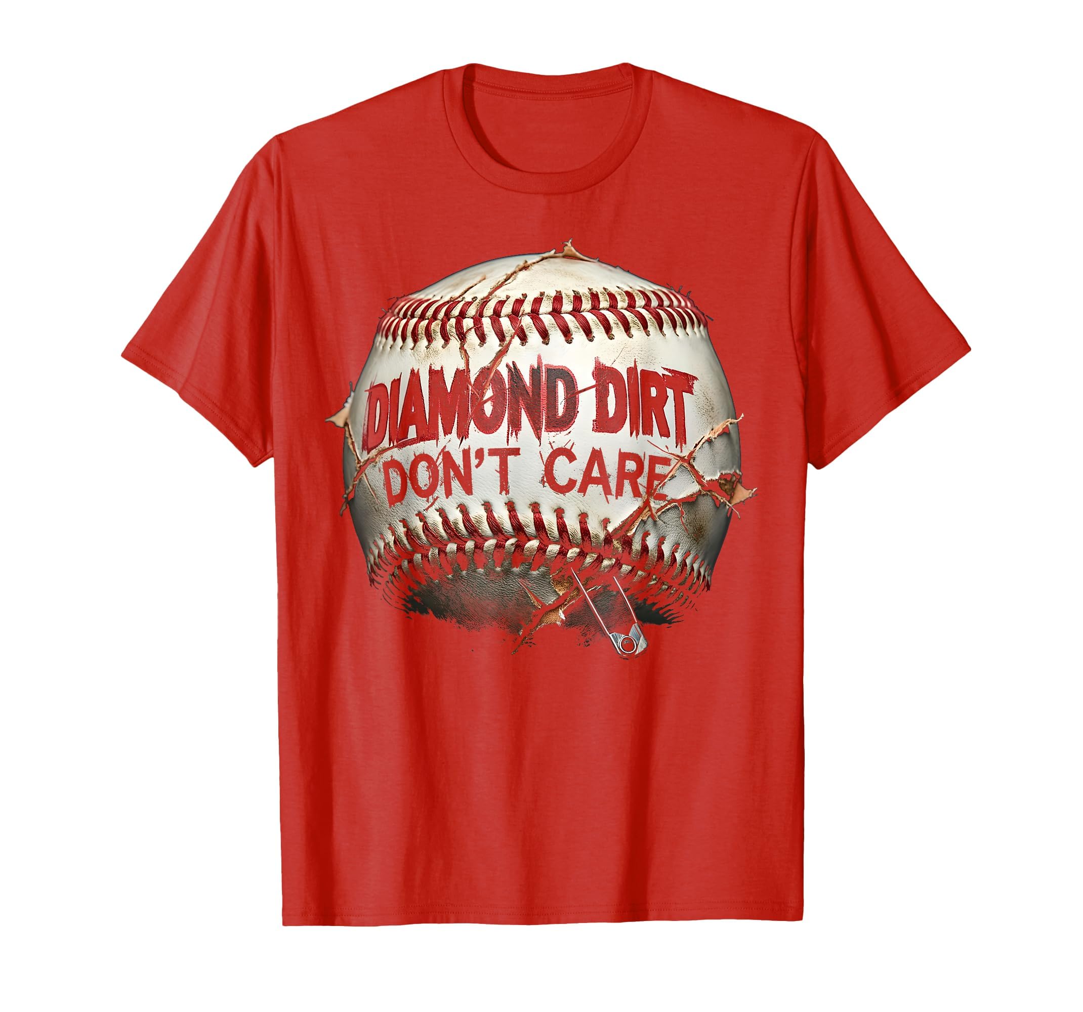 Diamond Dirt Dont Care Baseball Mom T-Shirt - Custom Art Print Unisex - T-Shirt, Sweatshirt, Hoodie