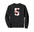 Baseball Player Jersey Number 5 5 Sweatshirt - Aesthetic Graphic Unisex - T-Shirt, Sweatshirt, Hoodie