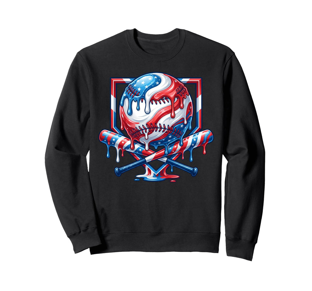 Drip Baseball Funny 4Th July Sweatshirt - Casual Everyday Wear for Adults - T-Shirt, Sweatshirt, Hoodie