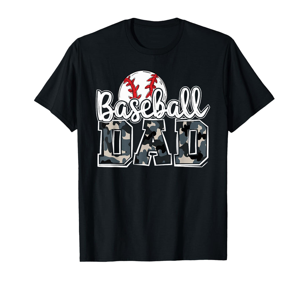 Baseball Dad Family Camo Game Day T-Shirt - Fun Novelty Design Men Women - T-Shirt, Sweatshirt, Hoodie