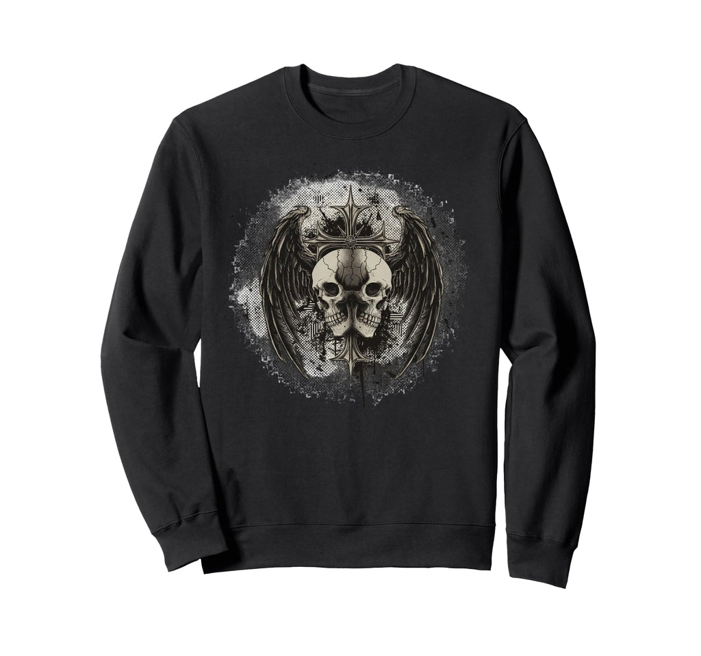 Y2K Grunge Goth Aesthetic Skull Sweatshirt - Trendy Graphic for Adults - T-Shirt, Sweatshirt, Hoodie