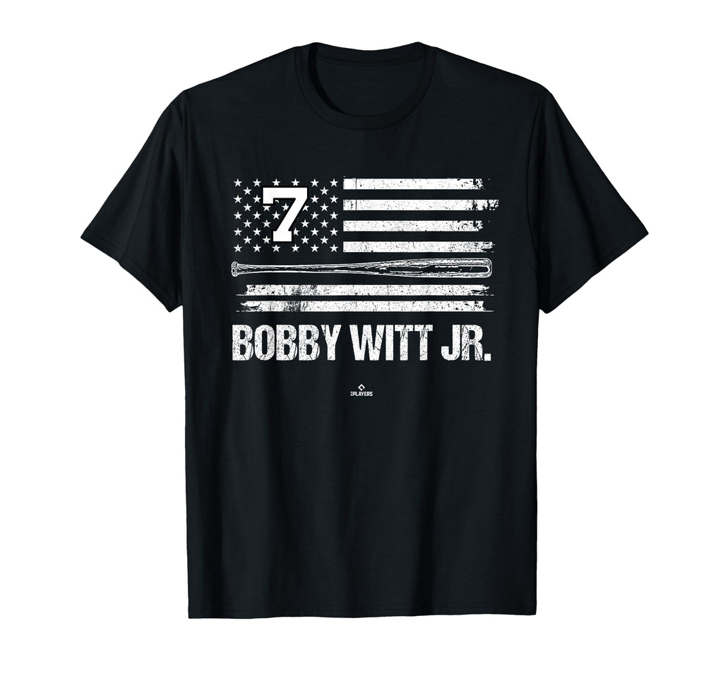 Usa Flag Bat Bobby Witt Jr Kansas T-Shirt - Novelty Apparel for Adults - T-Shirt, Sweatshirt, Hoodie