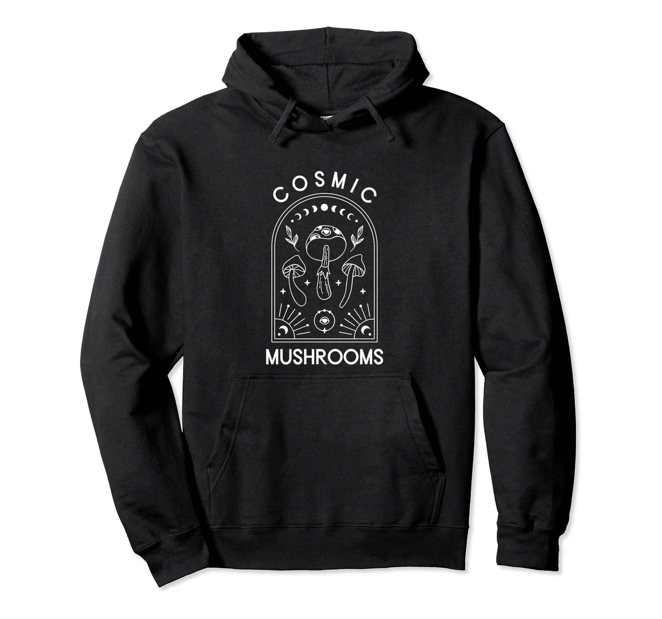 Cosmic Mushrooms Moon Celestial Boho Stars Hoodie - Novelty Apparel Unisex - T-Shirt, Sweatshirt, Hoodie