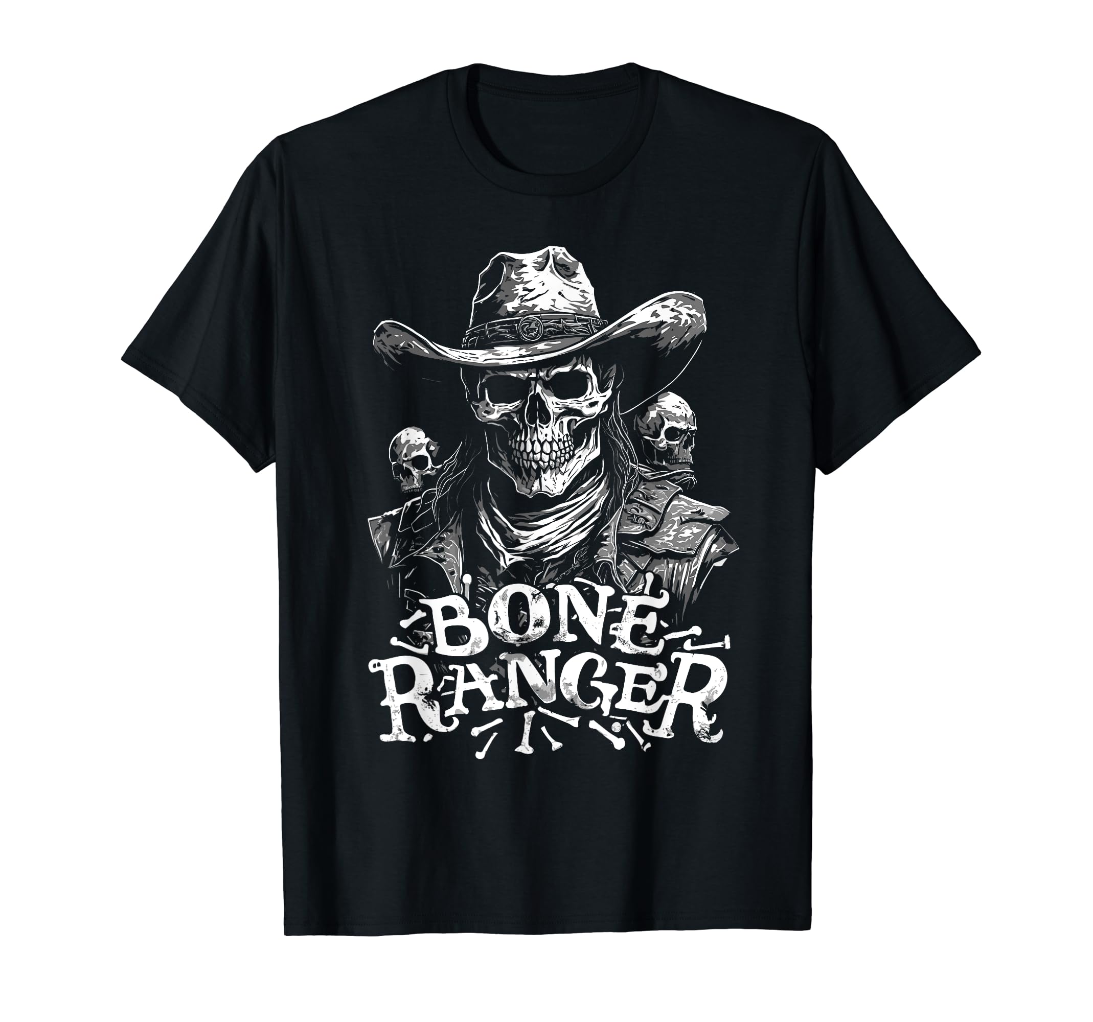 Funny Cowboy Skeleton Halloween Bone T-Shirt - Fun Novelty Design Unisex - T-Shirt, Sweatshirt, Hoodie