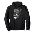 Funny Cat Playing Guitar Heavy Metal Hoodie - Streetwear Style for Adults - T-Shirt, Sweatshirt, Hoodie