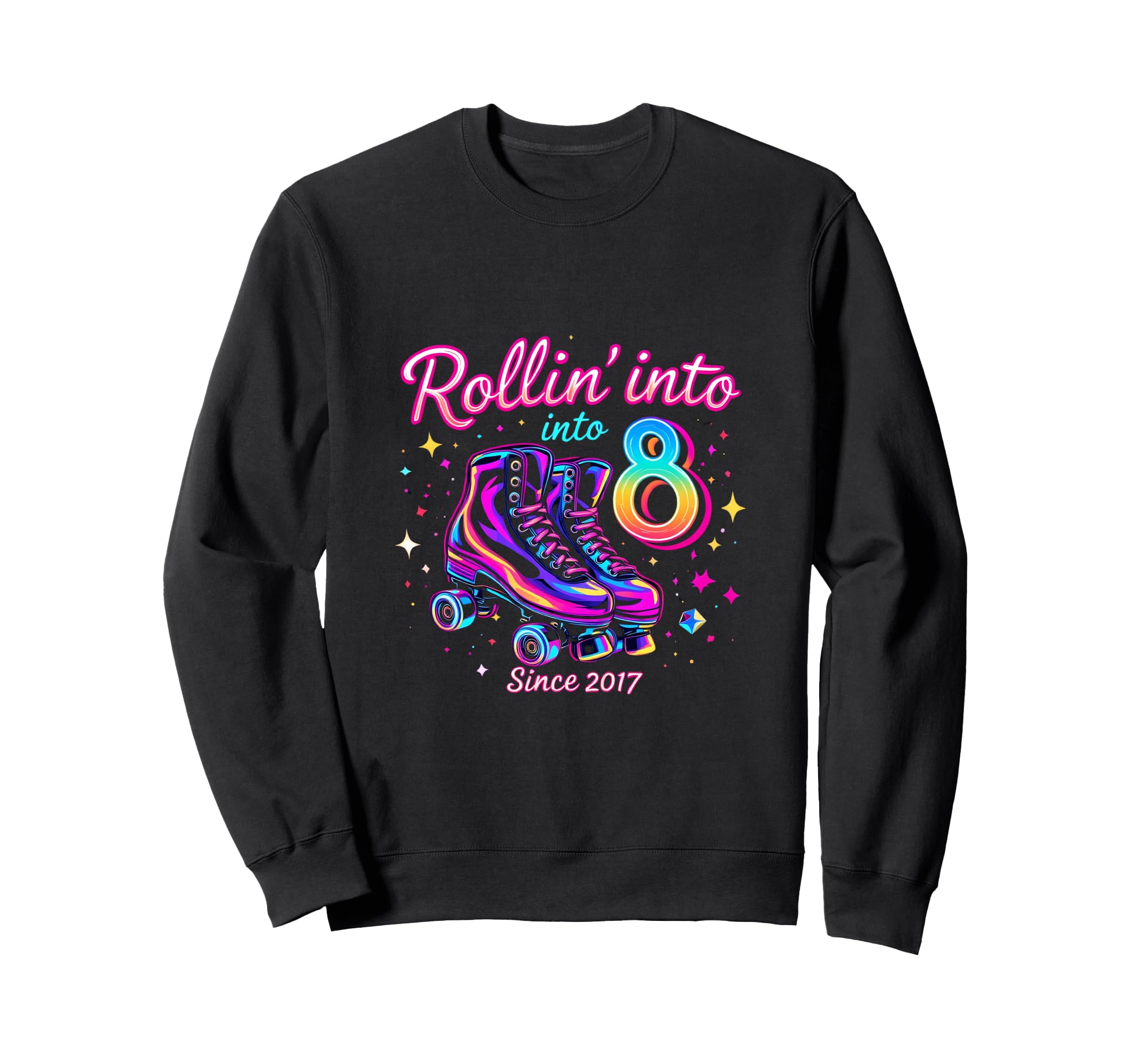 Colorful Roller Skates Awesome Sweatshirt - Fun Novelty Design Men Women - T-Shirt, Sweatshirt, Hoodie