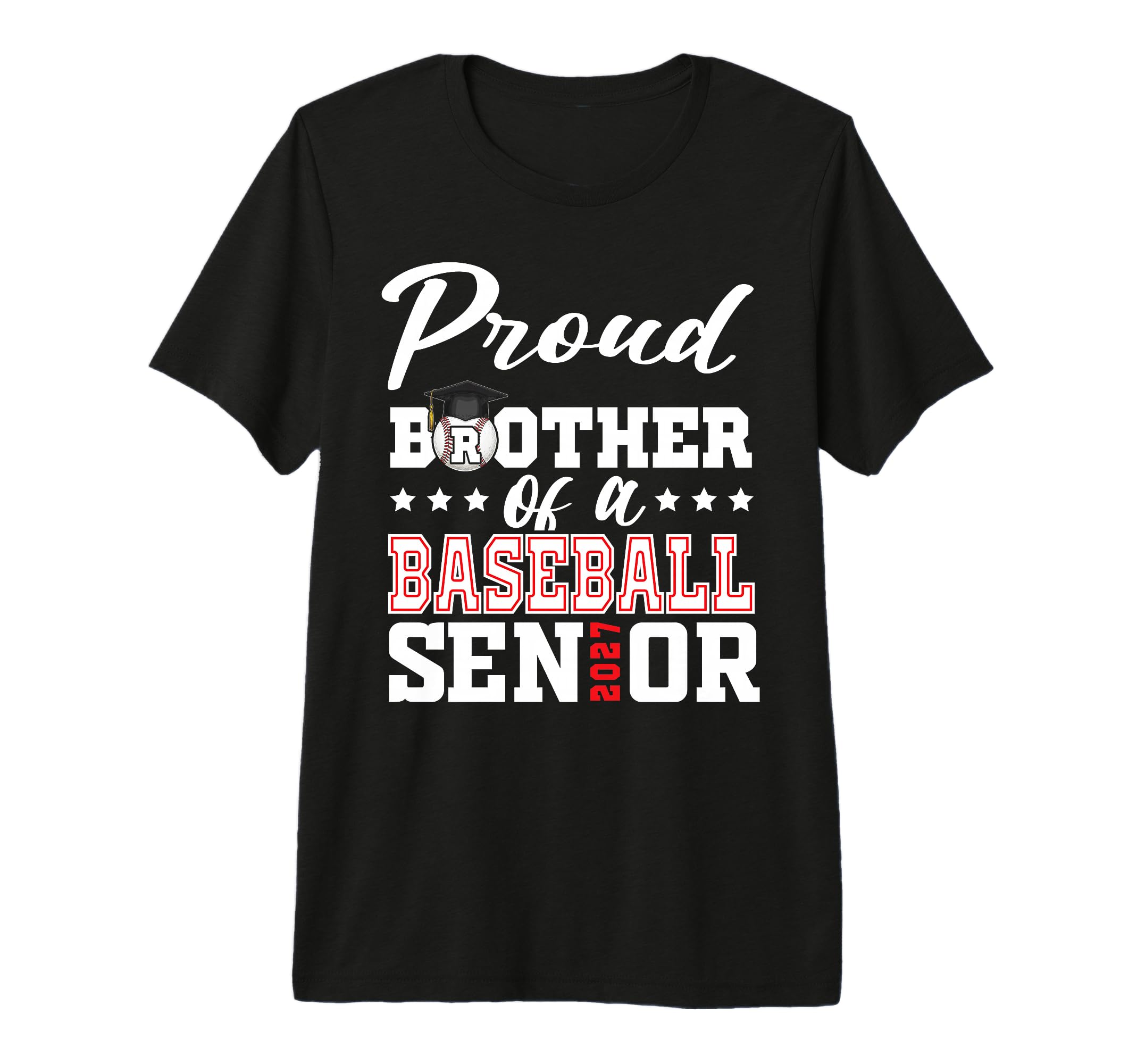 Proud Brother Baseball Senior 2027 Tri T-Shirt - Trendy Graphic Men Women - T-Shirt, Sweatshirt, Hoodie