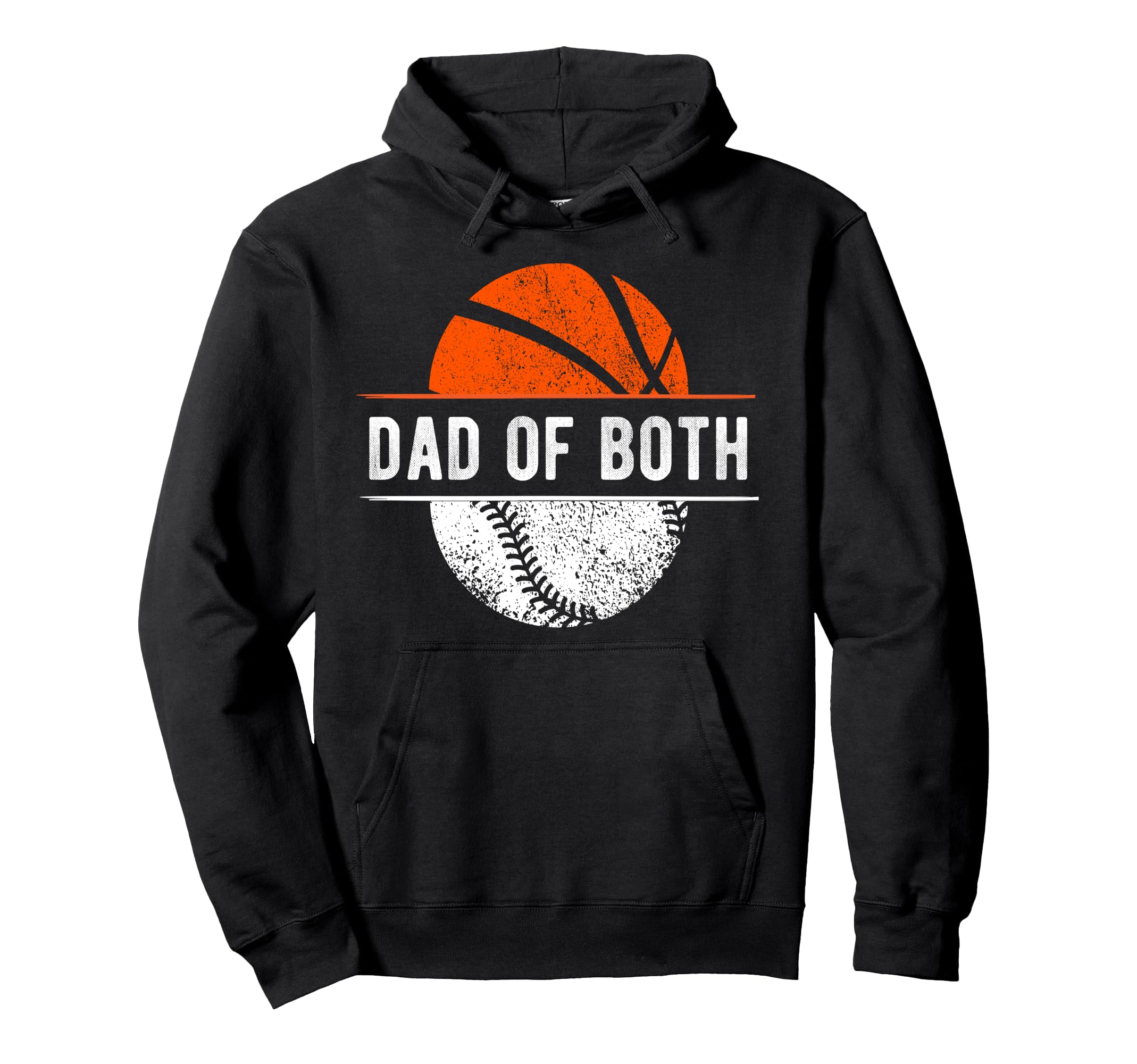 Dad Both Basketball Baseball Dad Hoodie - Aesthetic Graphic for Adults - T-Shirt, Sweatshirt, Hoodie