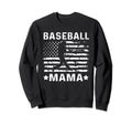 Baseball Mama Usa Flag 4Th July Sweatshirt - Streetwear Style Unisex - T-Shirt, Sweatshirt, Hoodie