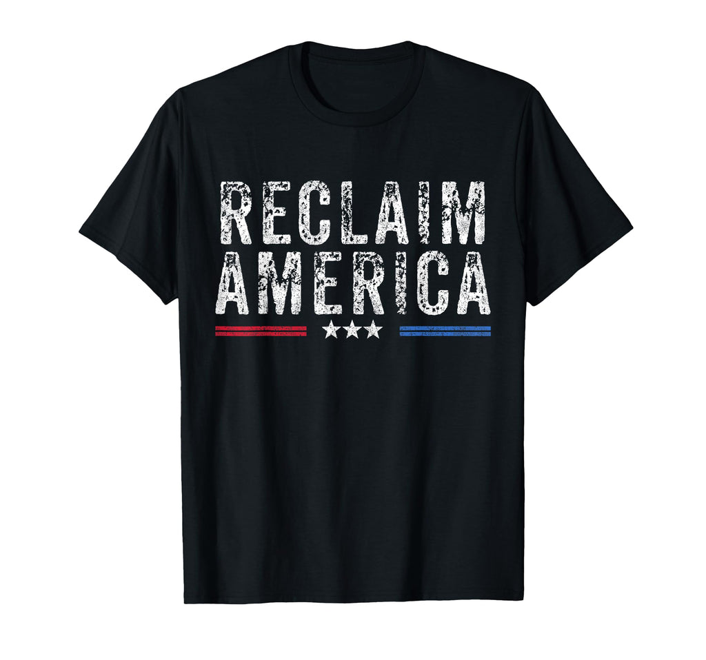 Reclaim America Distressed Patriotic T-Shirt - Graphic Print for Adults - T-Shirt, Sweatshirt, Hoodie
