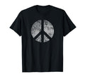 Peace Symbol Inverse Distressed T-Shirt - Streetwear Style for Adults - T-Shirt, Sweatshirt, Hoodie