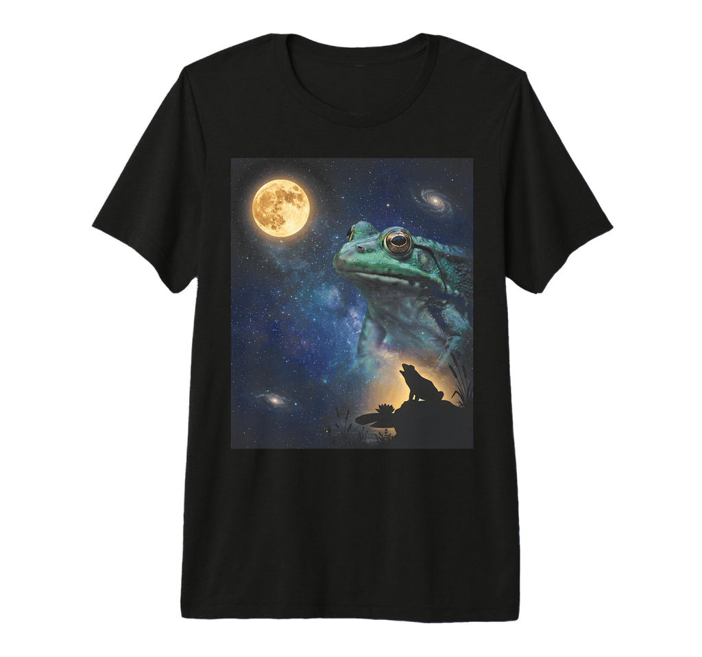 90S Frog Howling Moon Y2K Aesthetic T-Shirt - Fun Novelty Design Unisex - T-Shirt, Sweatshirt, Hoodie