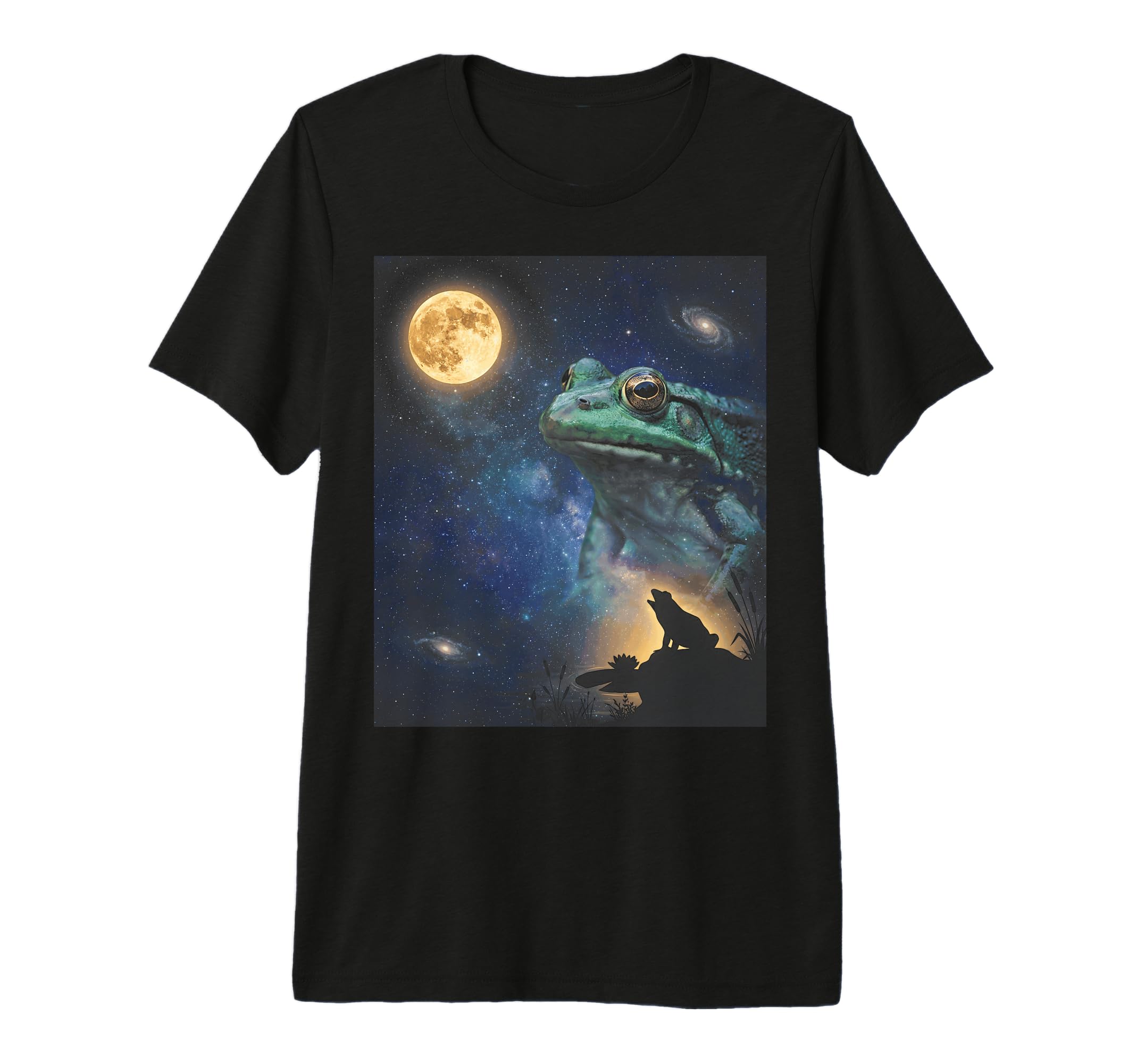 90S Frog Howling Moon Y2K Aesthetic T-Shirt - Fun Novelty Design Unisex - T-Shirt, Sweatshirt, Hoodie