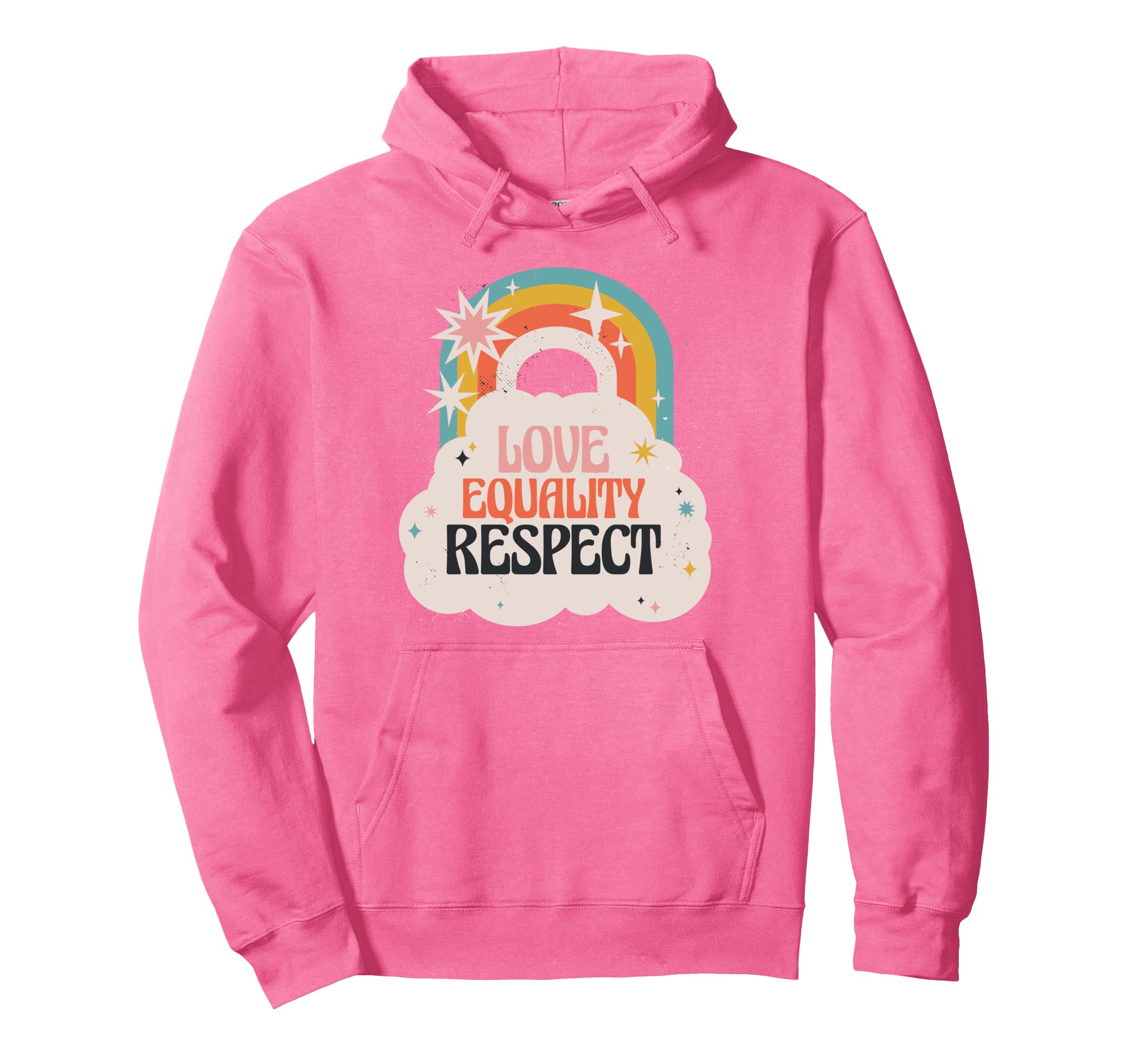 Love Equality Respect Rainbow Peace Hoodie - Custom Art Print Men Women - T-Shirt, Sweatshirt, Hoodie