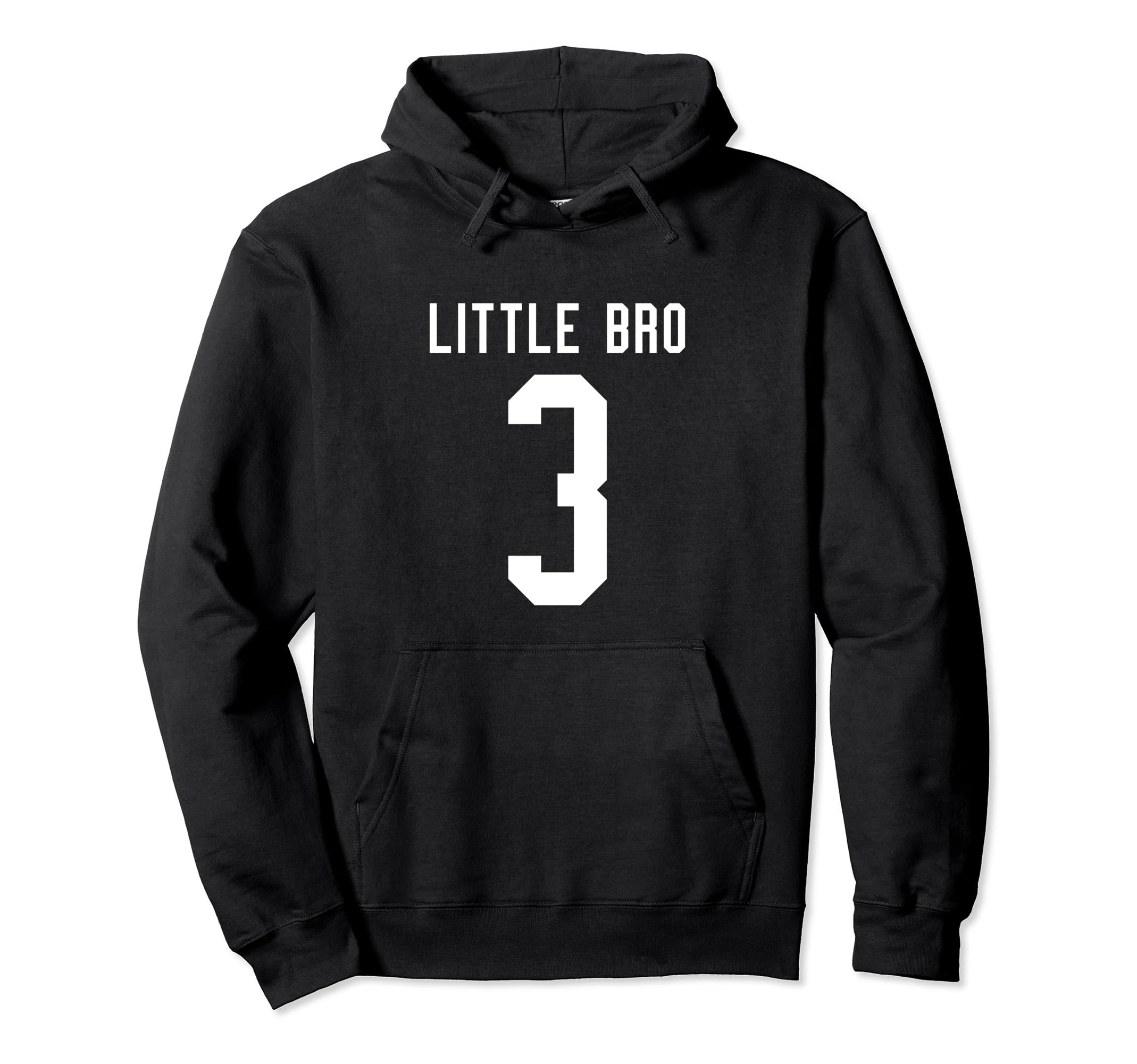 Number 3 Little Bro Biggest Fan Hoodie - Custom Art Print for Adults - T-Shirt, Sweatshirt, Hoodie