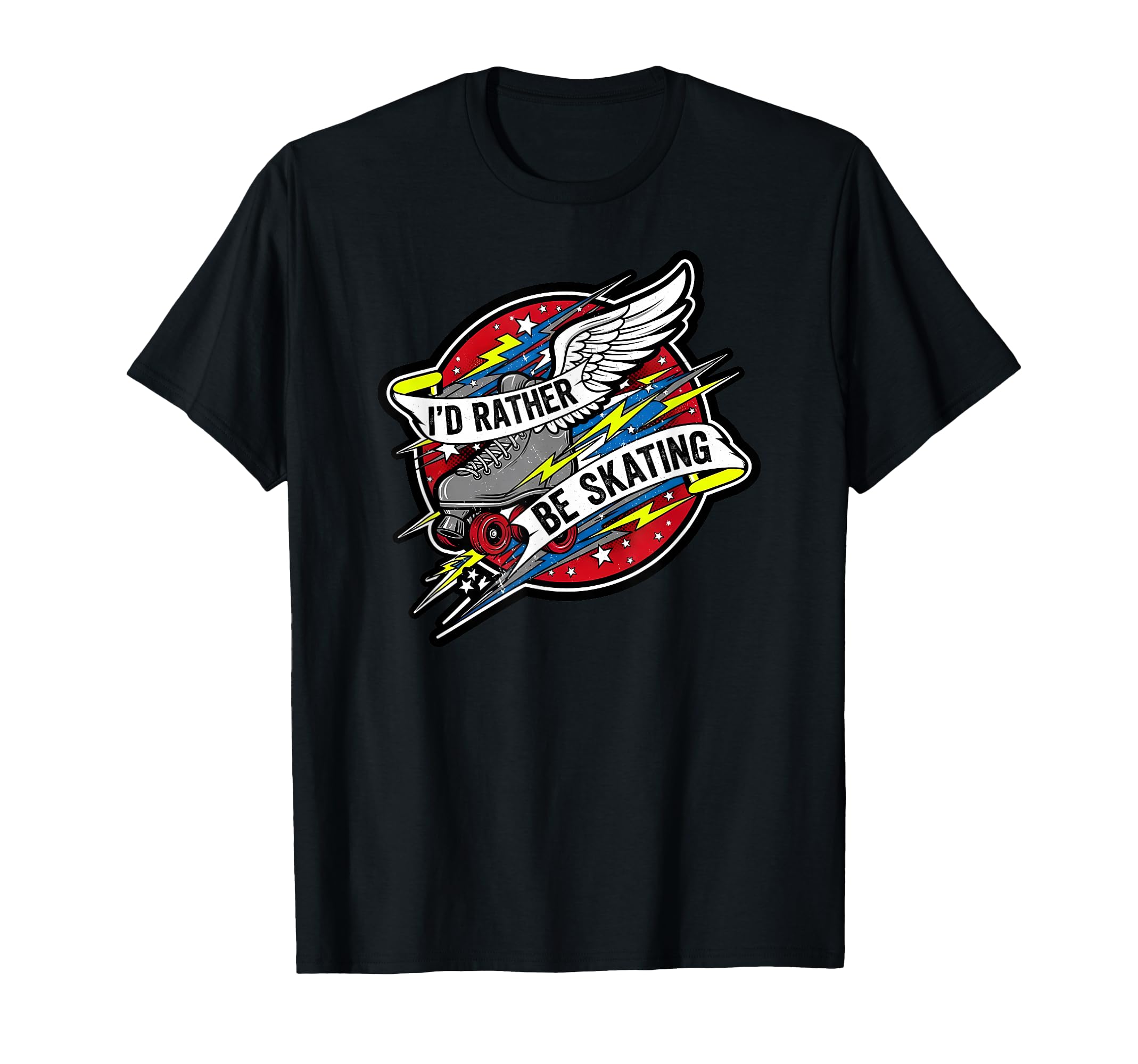 Id Rather Be Skating Roller Skate T-Shirt - Minimalist Print for Adults - T-Shirt, Sweatshirt, Hoodie