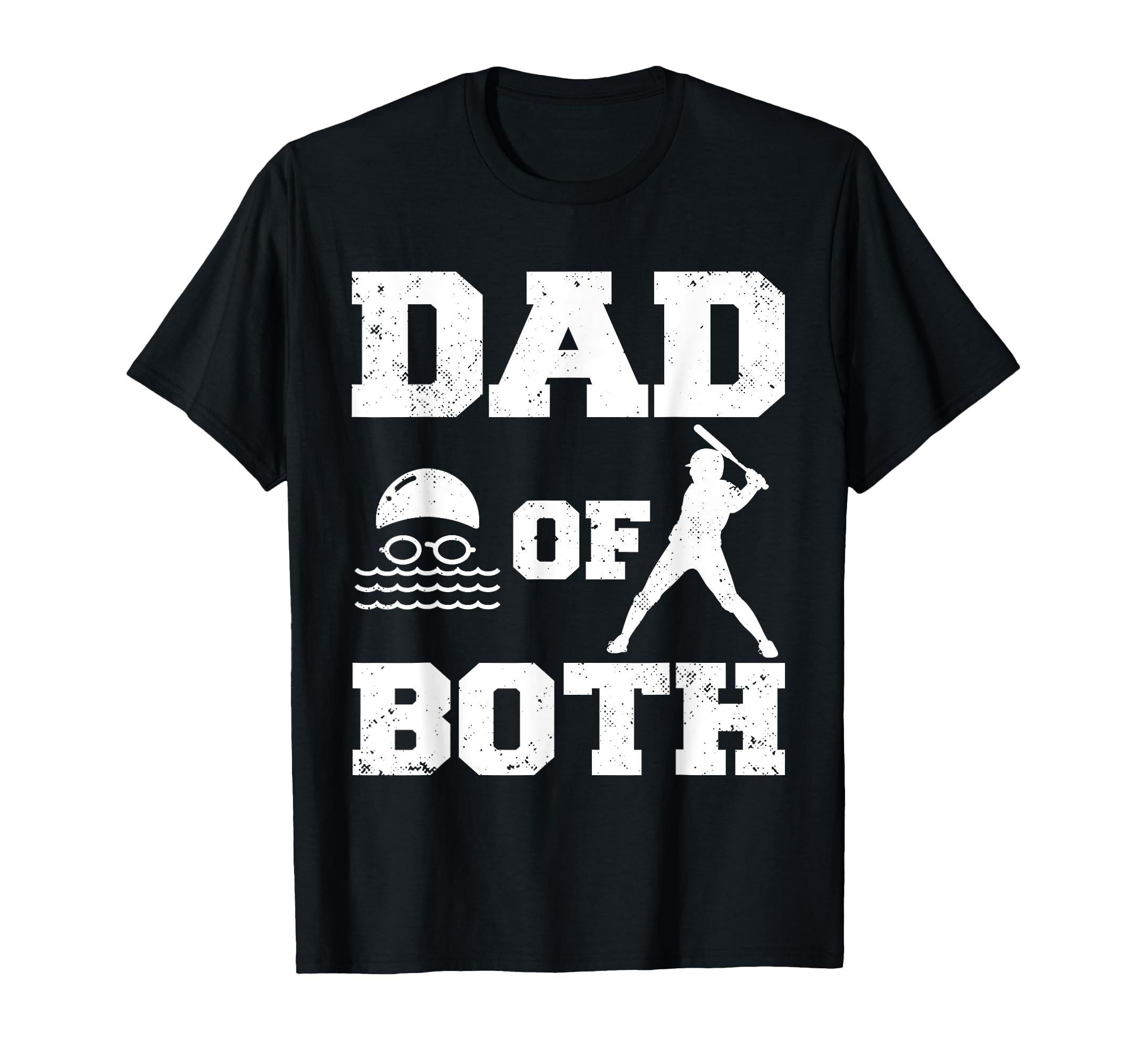 Dad Both Funny Swim Baseball Dad T-Shirt - Custom Art Print Men Women - T-Shirt, Sweatshirt, Hoodie