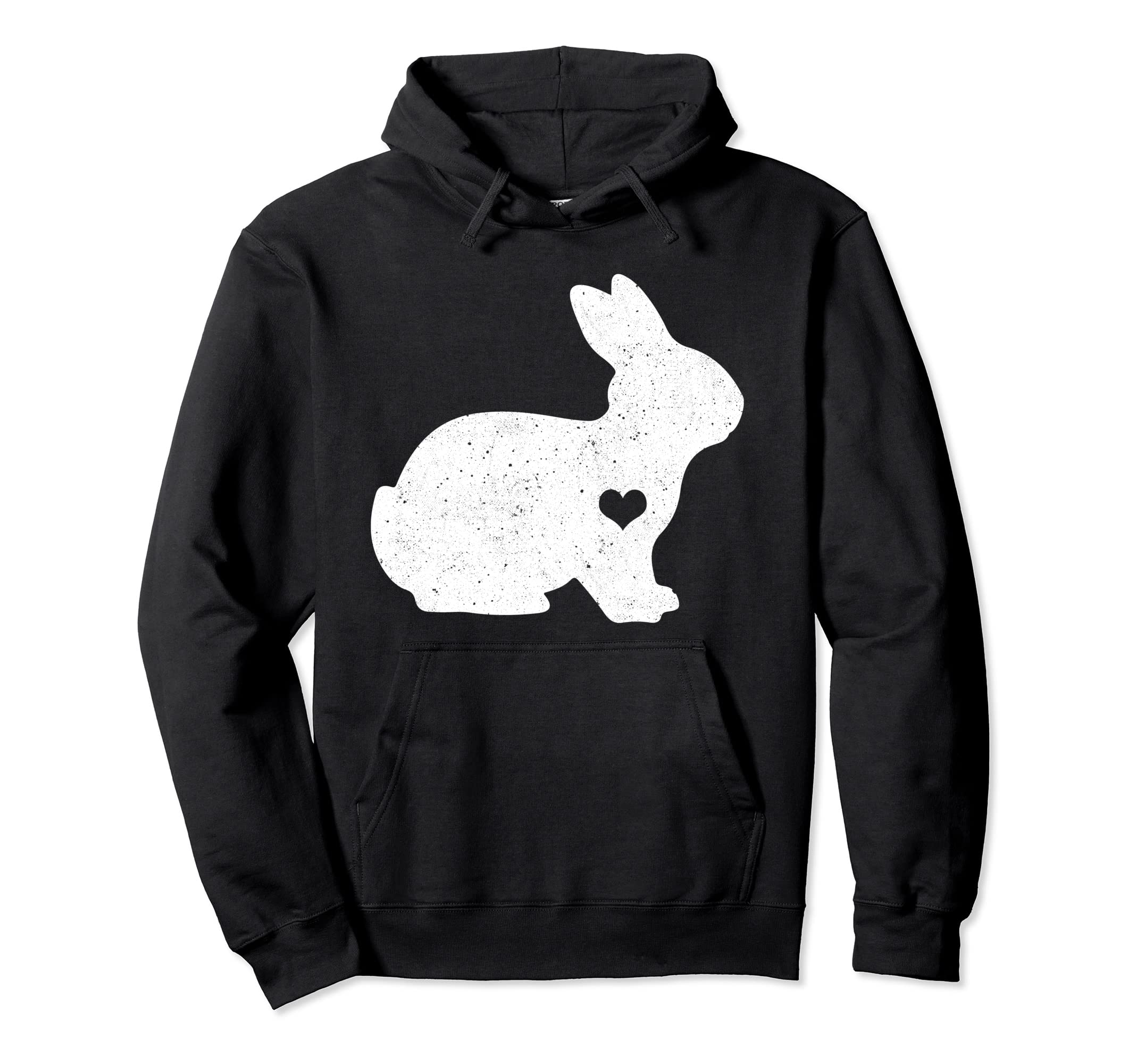 Rabbit Bunny Hare Rodent Buck Distressed Hoodie - Unique Graphic for Adults - T-Shirt, Sweatshirt, Hoodie