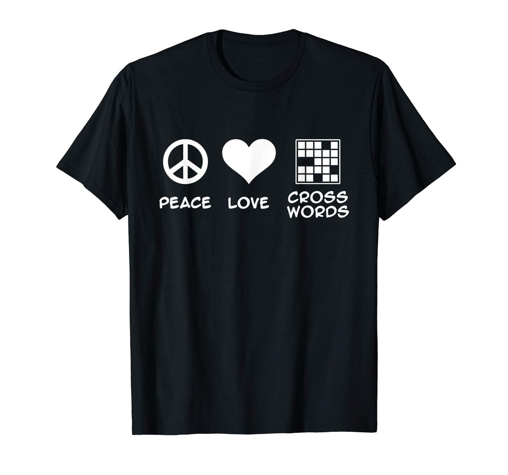 Peace Love Crosswords T-Shirt - Minimalist Print for Adults - T-Shirt, Sweatshirt, Hoodie