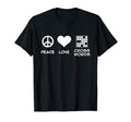 Peace Love Crosswords T-Shirt - Minimalist Print for Adults - T-Shirt, Sweatshirt, Hoodie