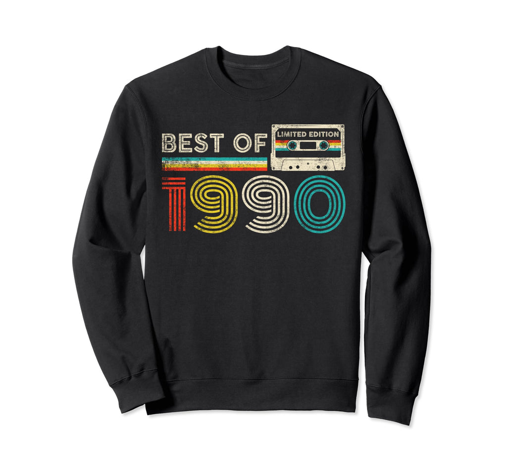 Best 1990 Birthday 1990 Cassette Sweatshirt - Custom Art Print for Adults - T-Shirt, Sweatshirt, Hoodie