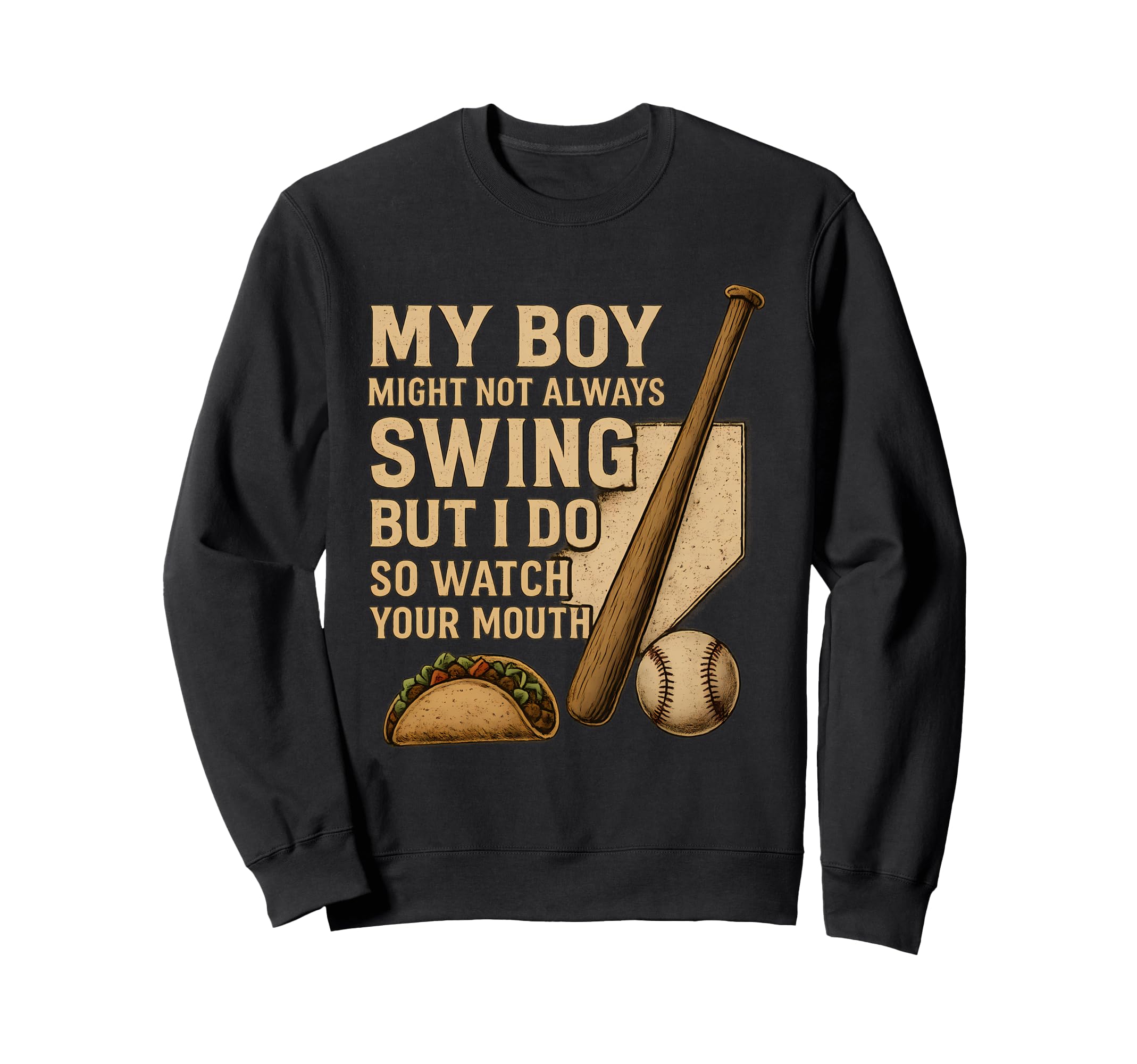 Baseball Mama Funny Watch Your Sweatshirt - Aesthetic Graphic for Adults - T-Shirt, Sweatshirt, Hoodie