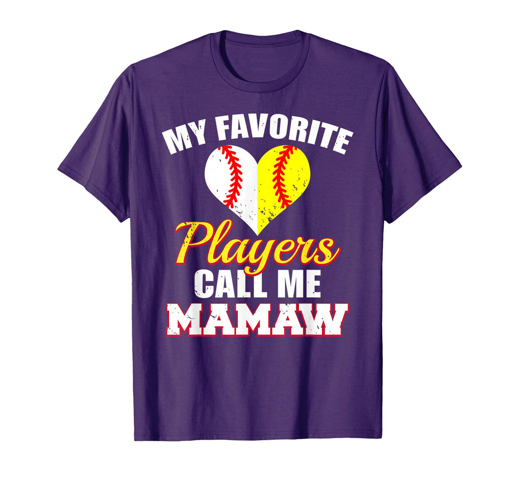 My Favorite Players Call Me Mamaw T-Shirt - Streetwear Style Unisex - T-Shirt, Sweatshirt, Hoodie