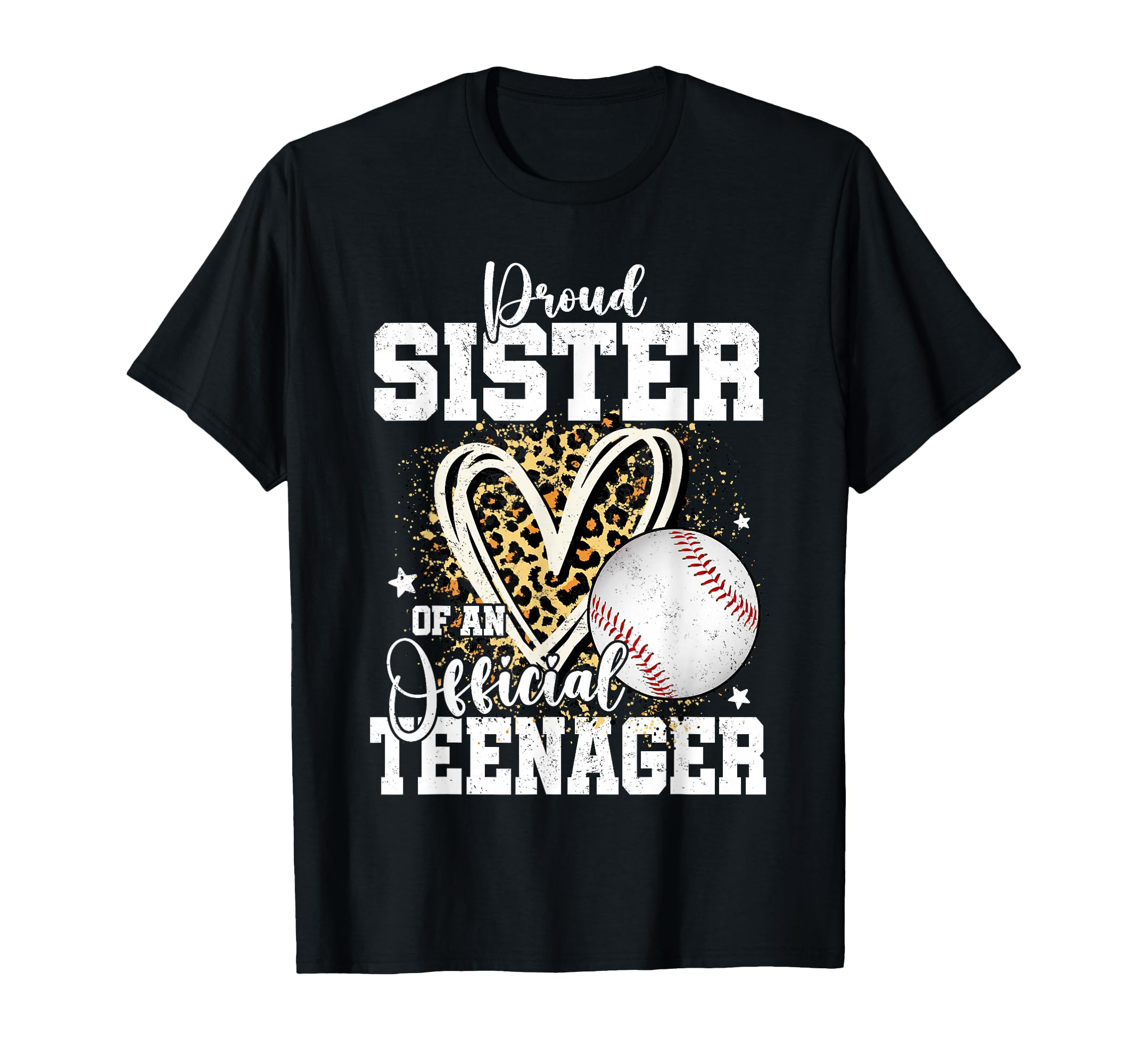 Proud Sister Teenager 13Th Birthday Baseball T-Shirt - Graphic Print Unisex - T-Shirt, Sweatshirt, Hoodie