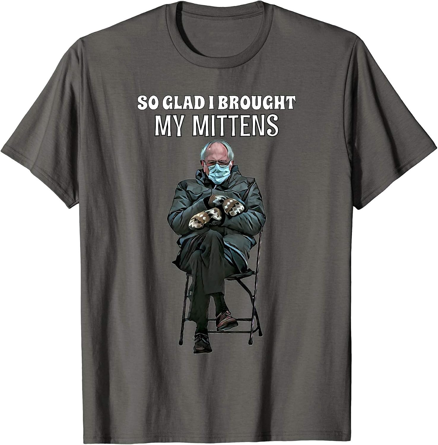 Bernie Sanders Merch Sitting Mitten Meme - Adult & Kids T-Shirts, Sweatshirts & Hoodies apparel design preview 1