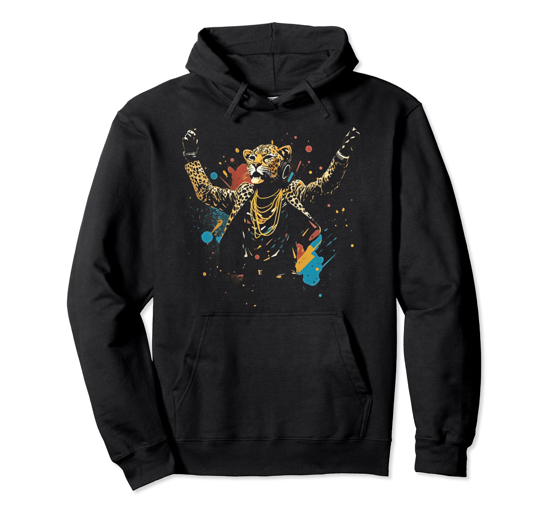 Japanese Aesthetic Y2K Leopard Dj 5 Hoodie - Unique Graphic Unisex - T-Shirt, Sweatshirt, Hoodie