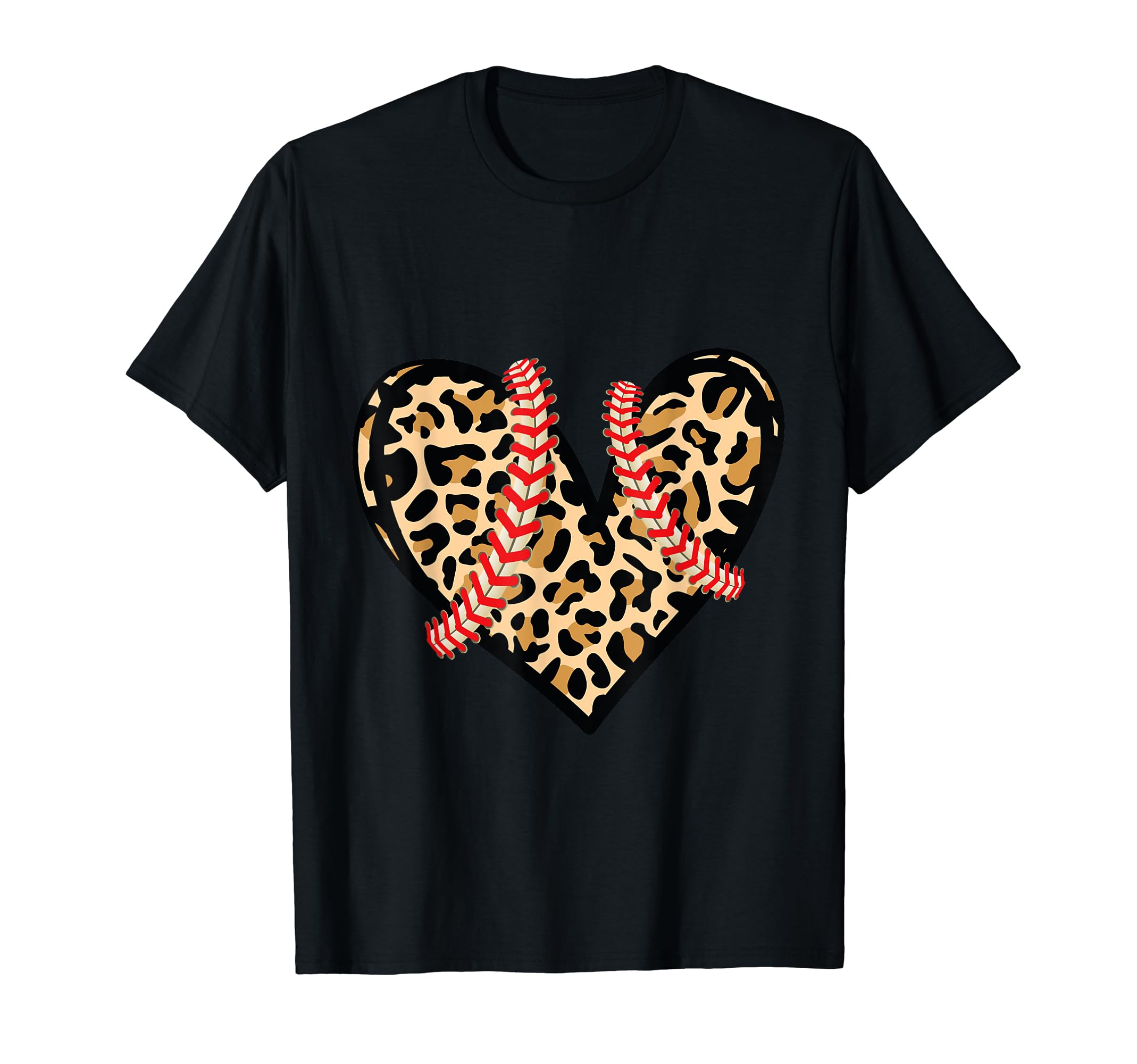 Baseball Mom Valentine Leopard T-Shirt - Fun Novelty Design for Adults - T-Shirt, Sweatshirt, Hoodie