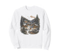 Winter Village Mountain Pine Trees Sweatshirt - Aesthetic Graphic Unisex - T-Shirt, Sweatshirt, Hoodie