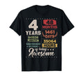 4 Years Being Awesome Countdown 4Th T-Shirt - Unique Graphic Unisex - T-Shirt, Sweatshirt, Hoodie