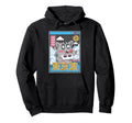 Happy Cat Eating Sushi Vaporwave Hoodie - Unique Graphic for Adults - T-Shirt, Sweatshirt, Hoodie