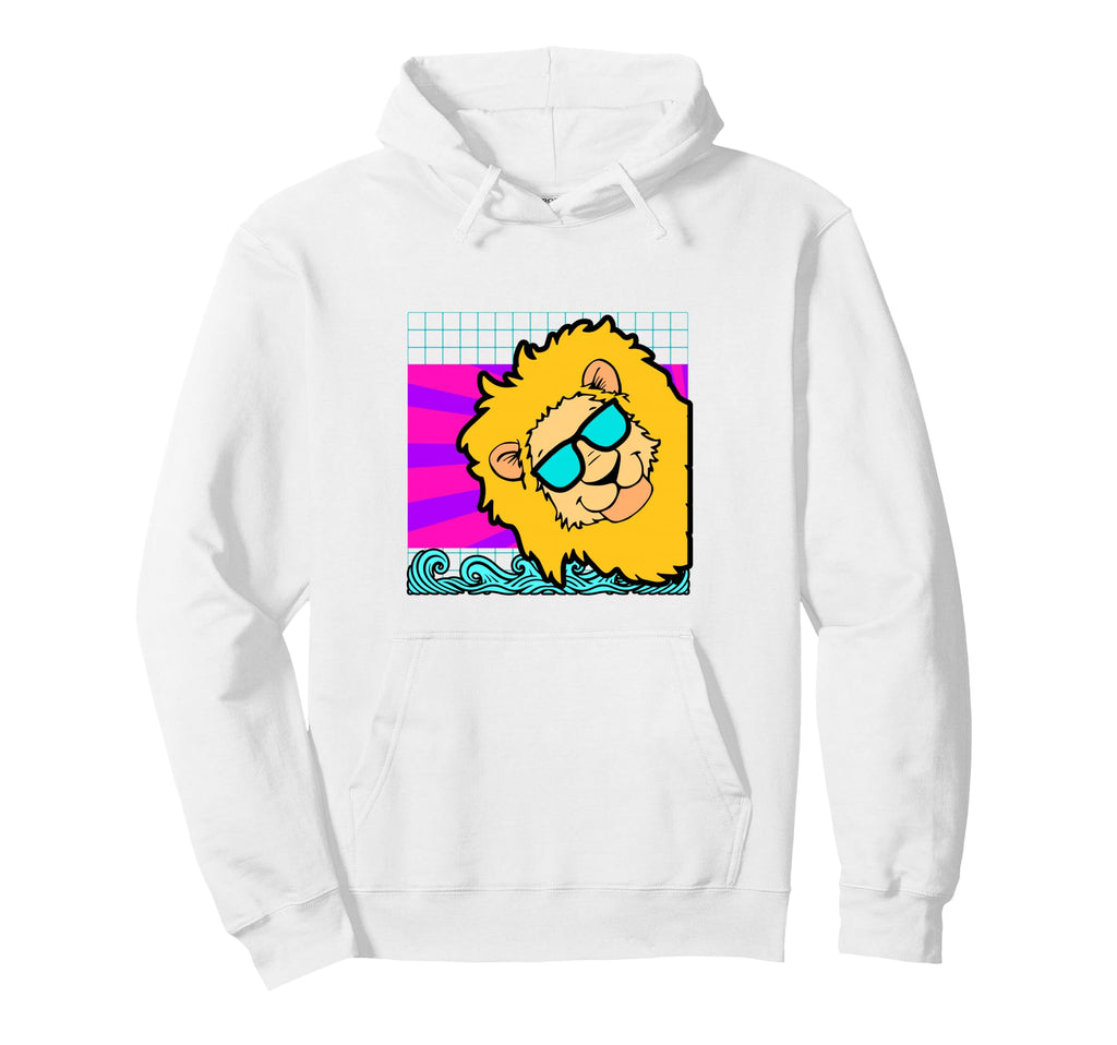 Aesthetic Vaporwave Outfits Lion Vaporwave Hoodie - Trendy Graphic Unisex - T-Shirt, Sweatshirt, Hoodie