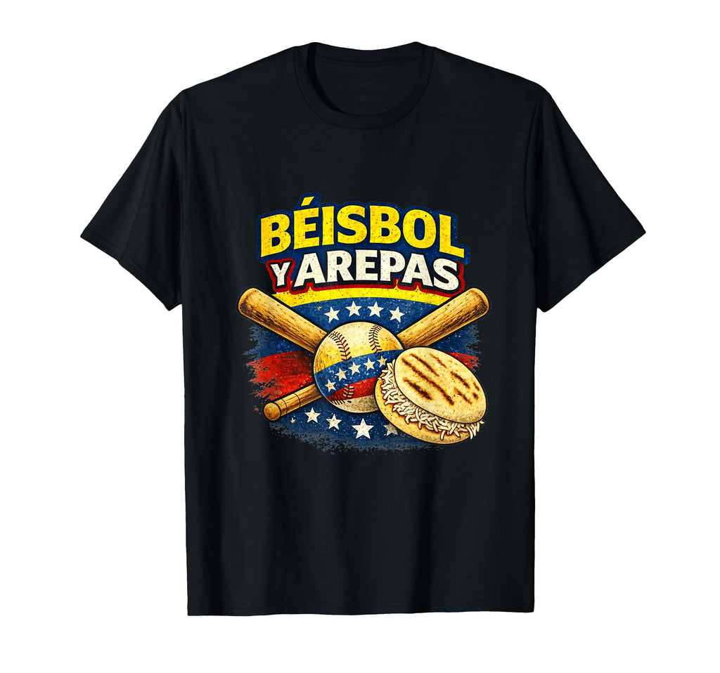 Beisbol Y Arepas Venezuelas Baseball T-Shirt - Aesthetic Graphic Men Women - T-Shirt, Sweatshirt, Hoodie