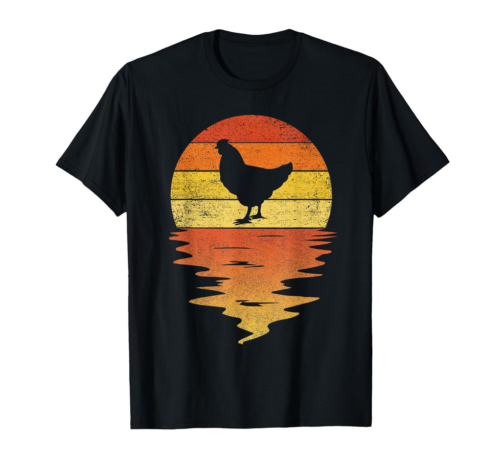 Chicken 70S Sunset Chicken T-Shirt - Unique Graphic for Adults - T-Shirt, Sweatshirt, Hoodie