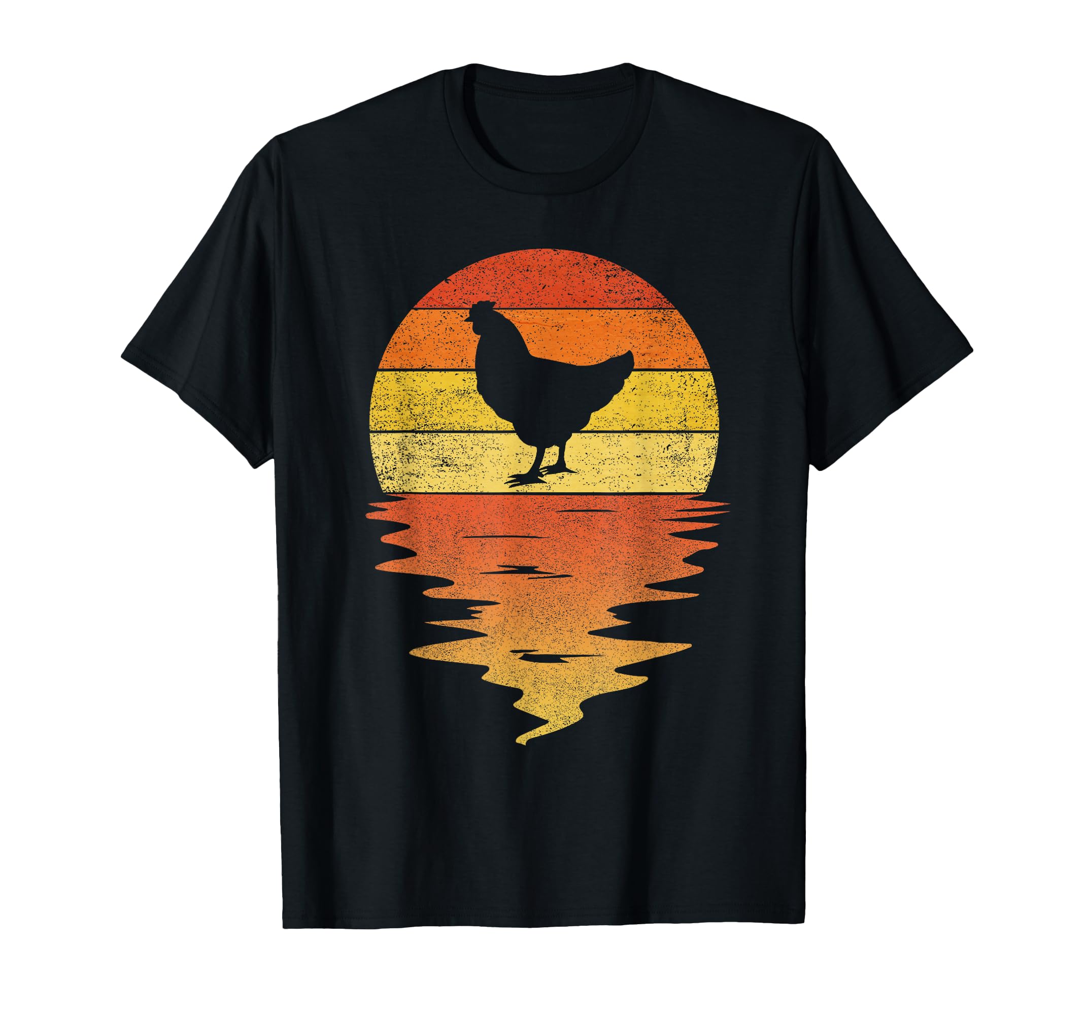 Chicken 70S Sunset Chicken T-Shirt - Unique Graphic for Adults - T-Shirt, Sweatshirt, Hoodie