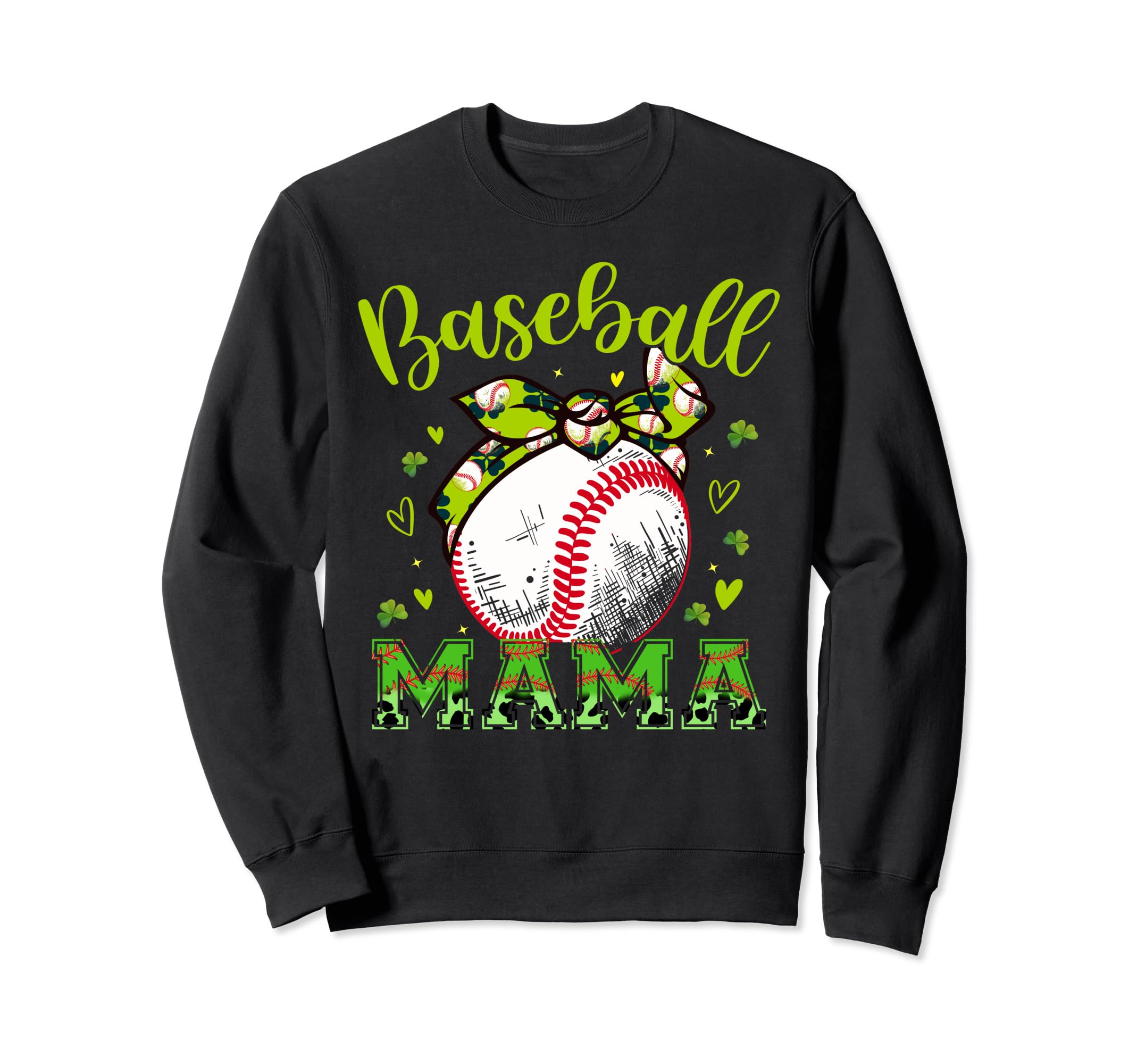 Baseball Mama Headband Leopard Sweatshirt - Unique Graphic Men Women - T-Shirt, Sweatshirt, Hoodie