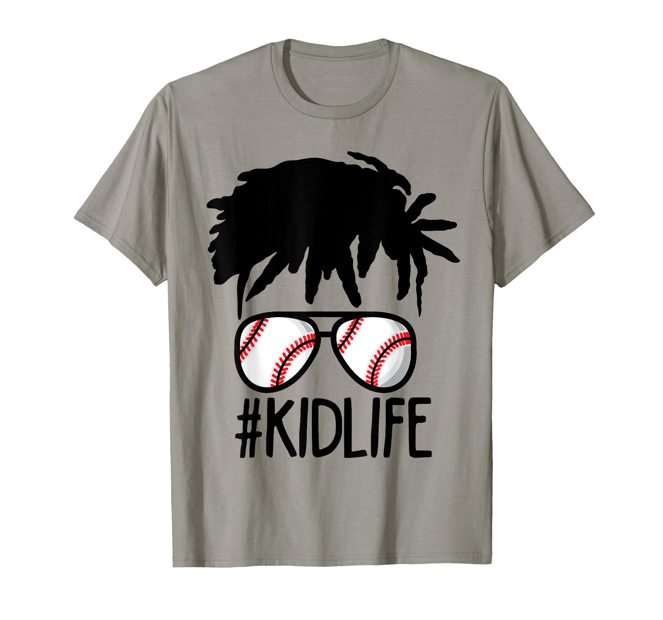 Dy Afro Hair Kidlife Baseball Lover T-Shirt - Aesthetic Graphic for Adults - T-Shirt, Sweatshirt, Hoodie